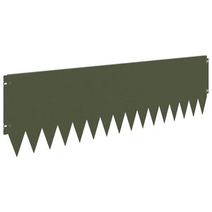 vidaXL Bordura per Prato 20 pcs 103 x 30 cm Acciaio Verde Oliva