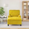 vidaXL Chaise Lounge con cuscino Giallo 91 x 157 x 91 cm Velluto