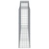 vidaXL Cesti Gabbioni ad Arco 9 pz 400x50x160/180 cm Ferro Zincato