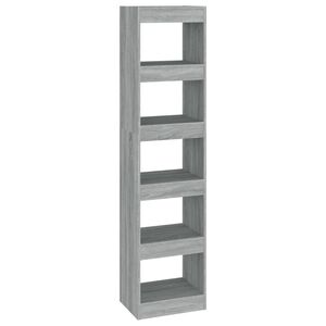 vidaXL Libreria/Divisorio Grigio Sonoma 40x30x166 cm