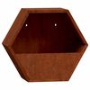 vidaXL Fioriere da Parete 2 pz Ruggine in Acciaio Corten 30x10x25 cm