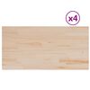 vidaXL Piani Tavolo 4 pz 100x50x2,5cm Rettangolare Legno Massello Pino