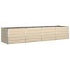 vidaXL Fioriera Avorio 385 x 100 x 75 cm Acciaio zincato