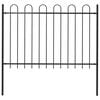vidaXL Recinzione da Giardino BOXTEL con Parte Superiore ad Anello in Acciaio 170x120 cm Nero