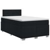vidaXL Letto box spring con materasso Nero 120 x 200 cm Tessuto
