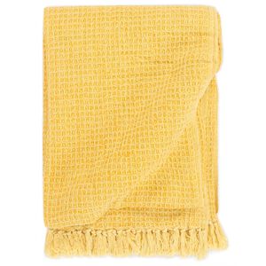 vidaXL Copriletto in Cotone 160x210 cm Giallo Senape