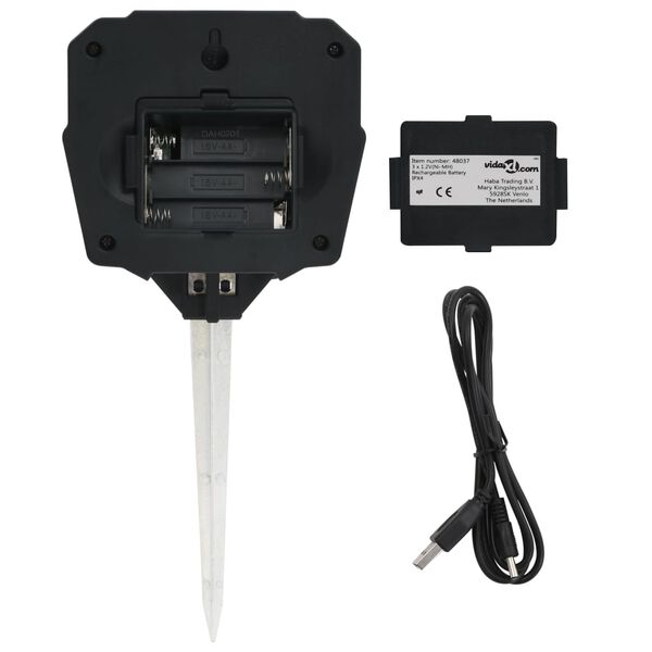 vidaXL Repellente Solare Ultrasonico per Animali con Sensore Movimento