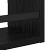 vidaXL Set mensole da parete 3 pcs Rovere Nero 40x16x14cm