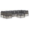 vidaXL Set Divani da Giardino 8 pz con Cuscini Antracite in Polyrattan