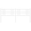 vidaXL Testiera di Ricambio in Metallo Bianco 200 cm