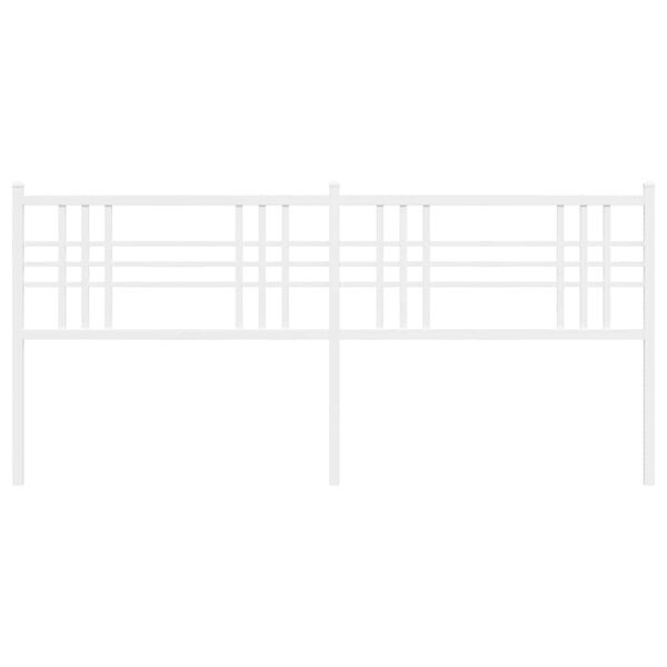 vidaXL Testiera di Ricambio in Metallo Bianco 200 cm