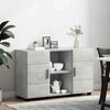 vidaXL Credenza con porta FLORIN Grigio cemento 88,5 x 30,5 x 55,5 cm