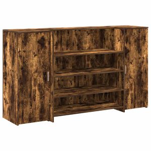 vidaXL Banco Reception Rovere Fumo 180x50x103,5cm in Legno Multistrato