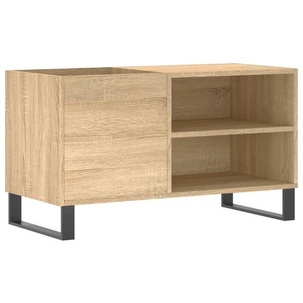 vidaXL Mobile Porta Dischi Rovere Sonoma 85x38x48 cm Legno Multistrato