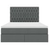 vidaXL Letto con contenitore e materasso Grigio scuro 140 x 190 cm