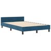 vidaXL Letto a molle con testiera Blu Scuro 120 x 190 cm Velluto