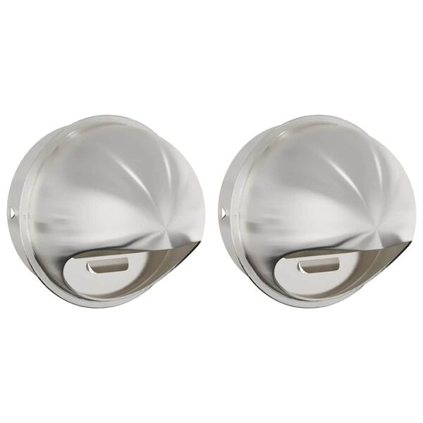 vidaXL Coperture per ventilazione d'aria 2 pcs Argento 200 mm