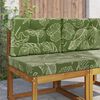 vidaXL Cuscino per divano da esterno 2 pcs Design a foglia Poliestere