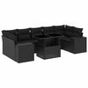 vidaXL Set Divani da Giardino con Cuscini 8 pz Nero in Polyrattan