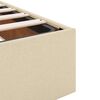 vidaXL Struttura letto con materasso con materasso 2 pcs Crema Tessuto