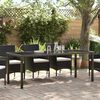 vidaXL Tavolo da Giardino Nero 200 x 80 x 73 cm Metallo