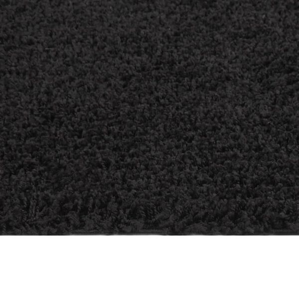 vidaXL Tappeto Shaggy a Pelo Alto Nero 120x170 cm