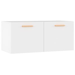 vidaXL Mobile Parete Bianco 80x35x36,5cm Legno Multistrato