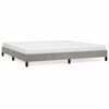 vidaXL Giroletto senza Materasso Grigio Chiaro 200x200 cm Velluto