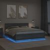 vidaXL Struttura del letto con testiera Grigio Sonoma 200 x 200 cm