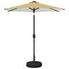 vidaXL Parasol da giardino con luci LED e base 230 x 230 cm Poliestere