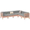 vidaXL Set Divani Giardino 6 pz Cuscini Legno Massello Abete Douglas