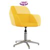 vidaXL Sedia da Ufficio Girevole Giallo Chiaro in Tessuto