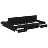 vidaXL Struttura letto con contenitore Rovere Nero 160 x 200 cm