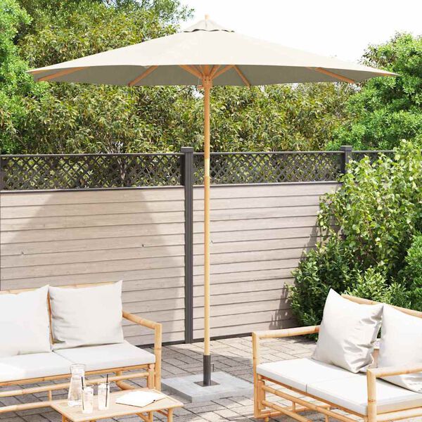 vidaXL Ombrello da giardino Bianco Crema Ø 270 x 260 cm Bambù