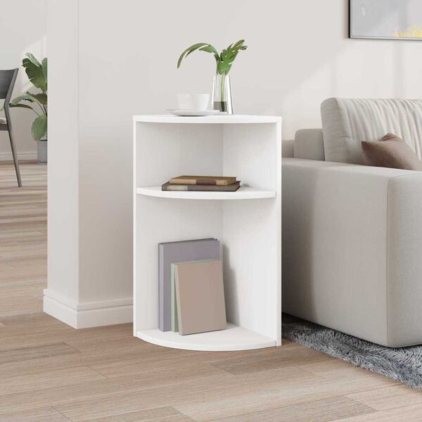 vidaXL Tavolino Bianco 29,6 x 29,6 x 60 cm Legno multistrato