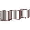 vidaXL Cancello Cani Pieghevole Rovere Marrone 6 Pannelli 300cm Pioppo