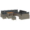 vidaXL Set Divano da Giardino con cuscino 13 pcs Grigio