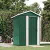 vidaXL Capanno da Giardino Verde 126x97,5x177 cm Acciaio Zincato