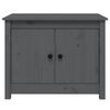 vidaXL Tavolino da Salotto Grigio 71x49x55cm in Legno Massello di Pino