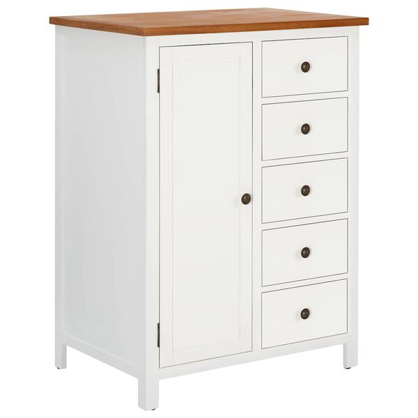 vidaXL Guardaroba 76x52x105 cm in Legno Massello di Rovere
