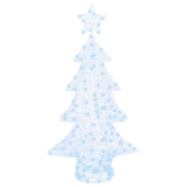 vidaXL Albero di Natale con 160 LED Bianco freddo 151 cm Acrilico