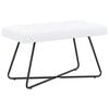 vidaXL Panchina con bottoni imbottiti Bianco 80 x 40 x 46 cm Tessuto