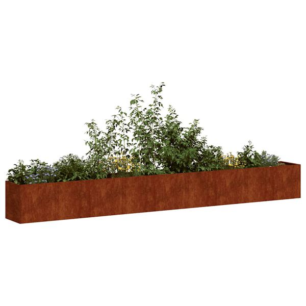 vidaXL Fioriera Arrugginita 360x40x40 cm in Acciaio Corten