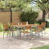 vidaXL Set da Pranzo per Giardino 7 pcs Grigio