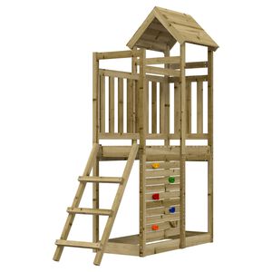 vidaXL Torre da Gioco Marrone Legno Impregnato Solido