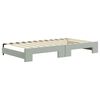 vidaXL Divano Letto Estraibile Cassetti Grigio Chiaro 100x200 Velluto