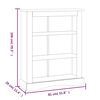 vidaXL Libreria a 3 Ripiani Pino Messicano Corona Bianco 81x29x100 cm