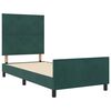 vidaXL Letto a molle con testiera Verde Scuro 90 x 200 cm Velluto