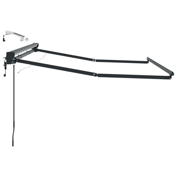vidaXL Telaio tenda elettrica con LED Antracite 3 x 2 m Alluminio