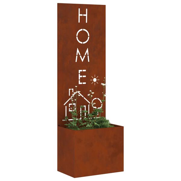 vidaXL Schermo per privacy in giardino Traforo Ruggine 50 x 140 cm